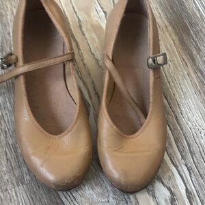 Bloch Tan Mary Jane Flats